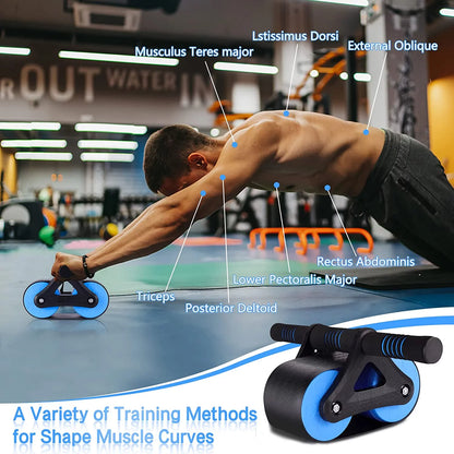 2023 New Ab Roller Wheel, Automatic Rebound Abdominal Wheel, Ab Abdominal Exercise Roller Elbow Support Gym Equipment for Home